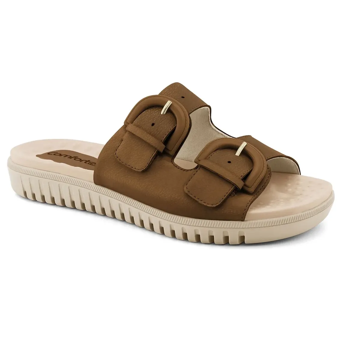 Imagem do tamanco feminino Comfortflex marrom para seção Why Buy